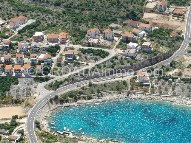 Aerial view of house with sea view with garden in Bilo near Primosten