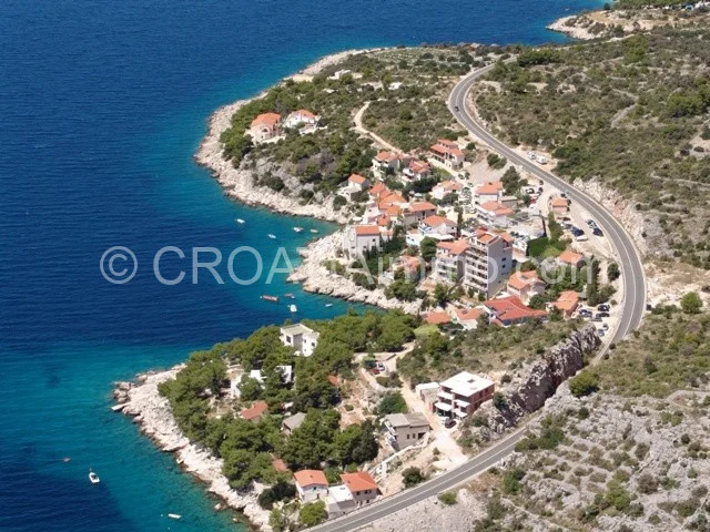 Aerial view of house with garden in Dolac near Primosten